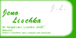 jeno lischka business card